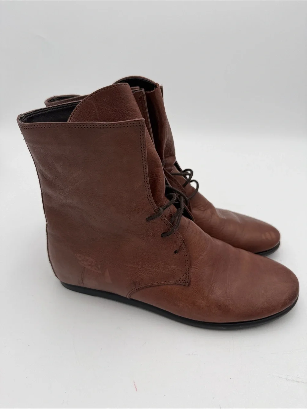 THE FLEXX Brown Leather Chukka Boots women 7.5 vintage Y2K casual office retro